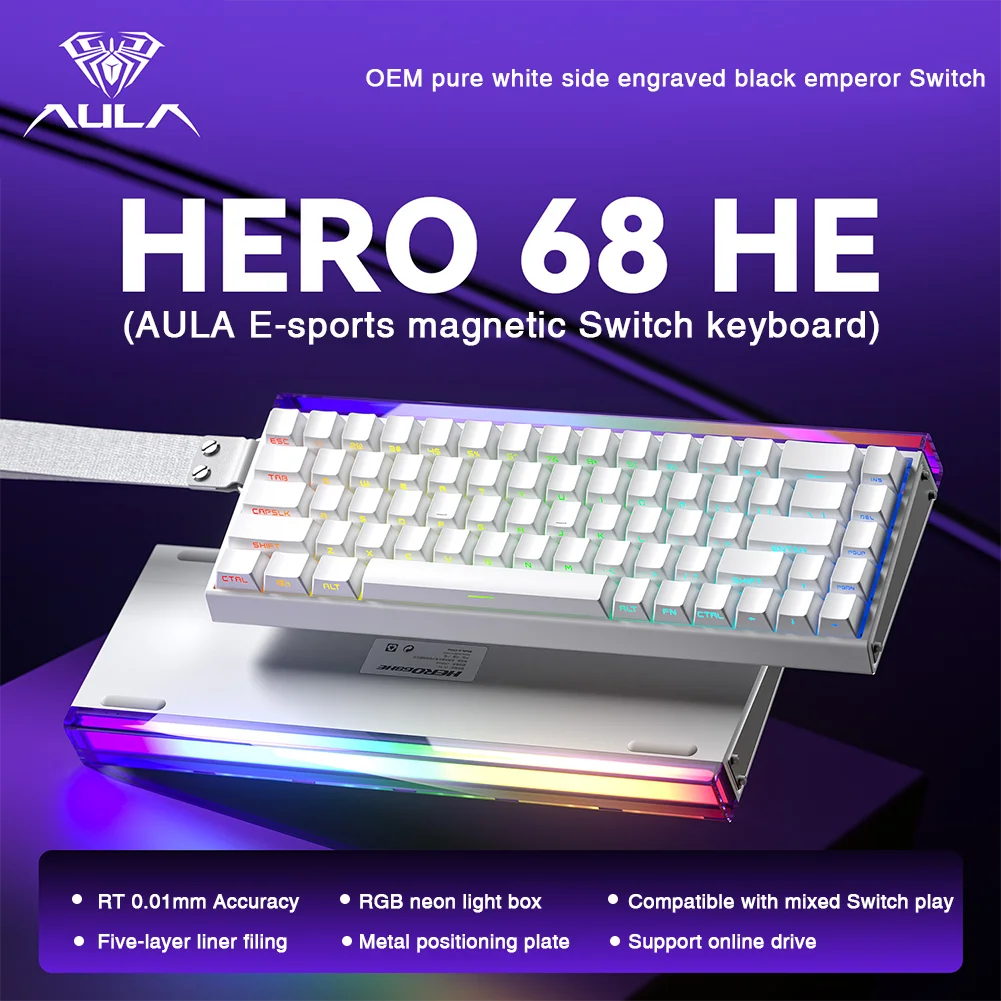 Aula Hero 68HE Keyboard: 8K Hall Effect Magnetic Edition