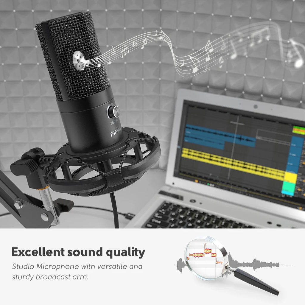 FIFINE T669 – Professional USB Recording Microphone | Complete Studio Bundle