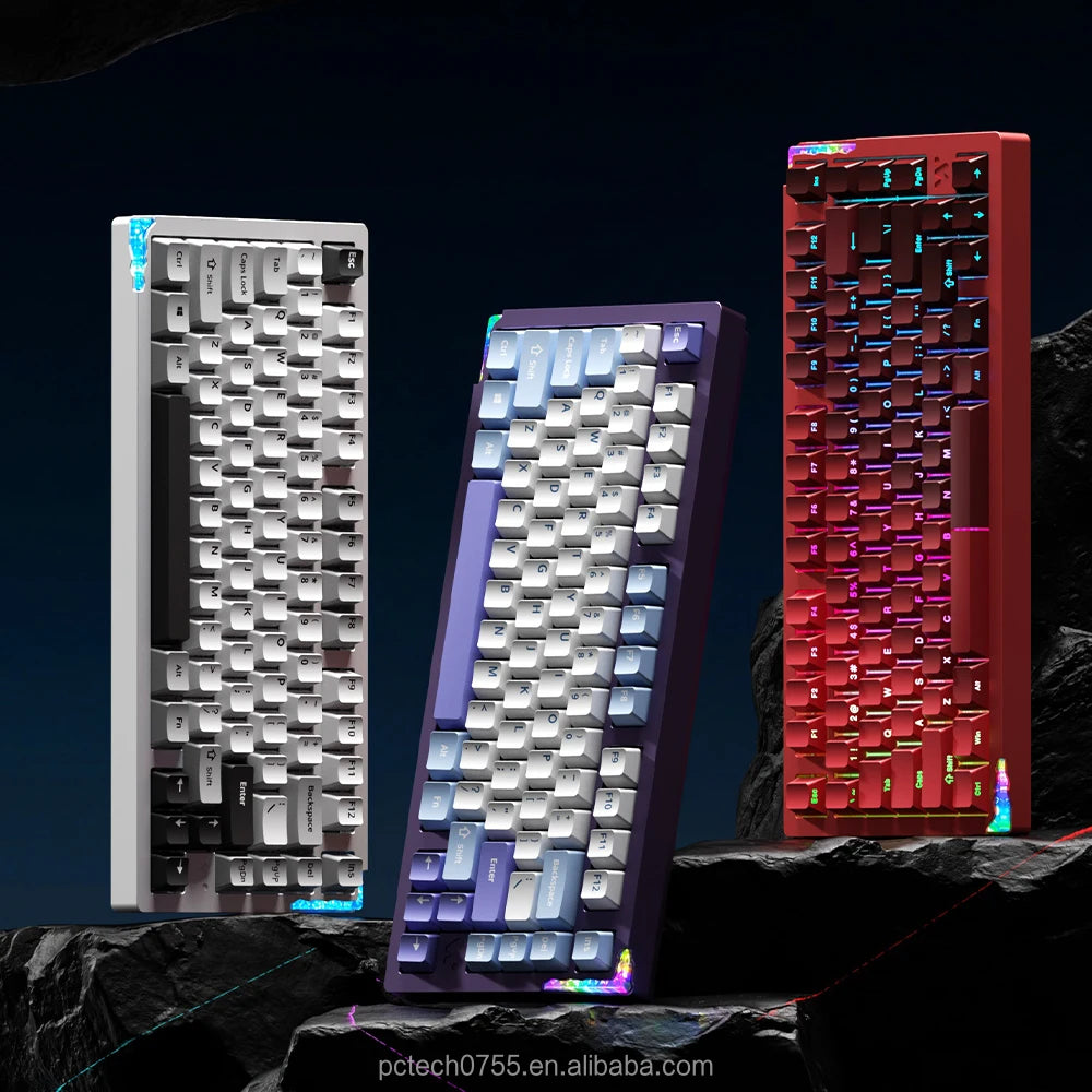 Weikav Stars75 Aluminium Mechanical Keyboard Hot Swap USB Tri Mode Wireless RGB Backlit Support VIA/QMK Desktop PC Accessories-0