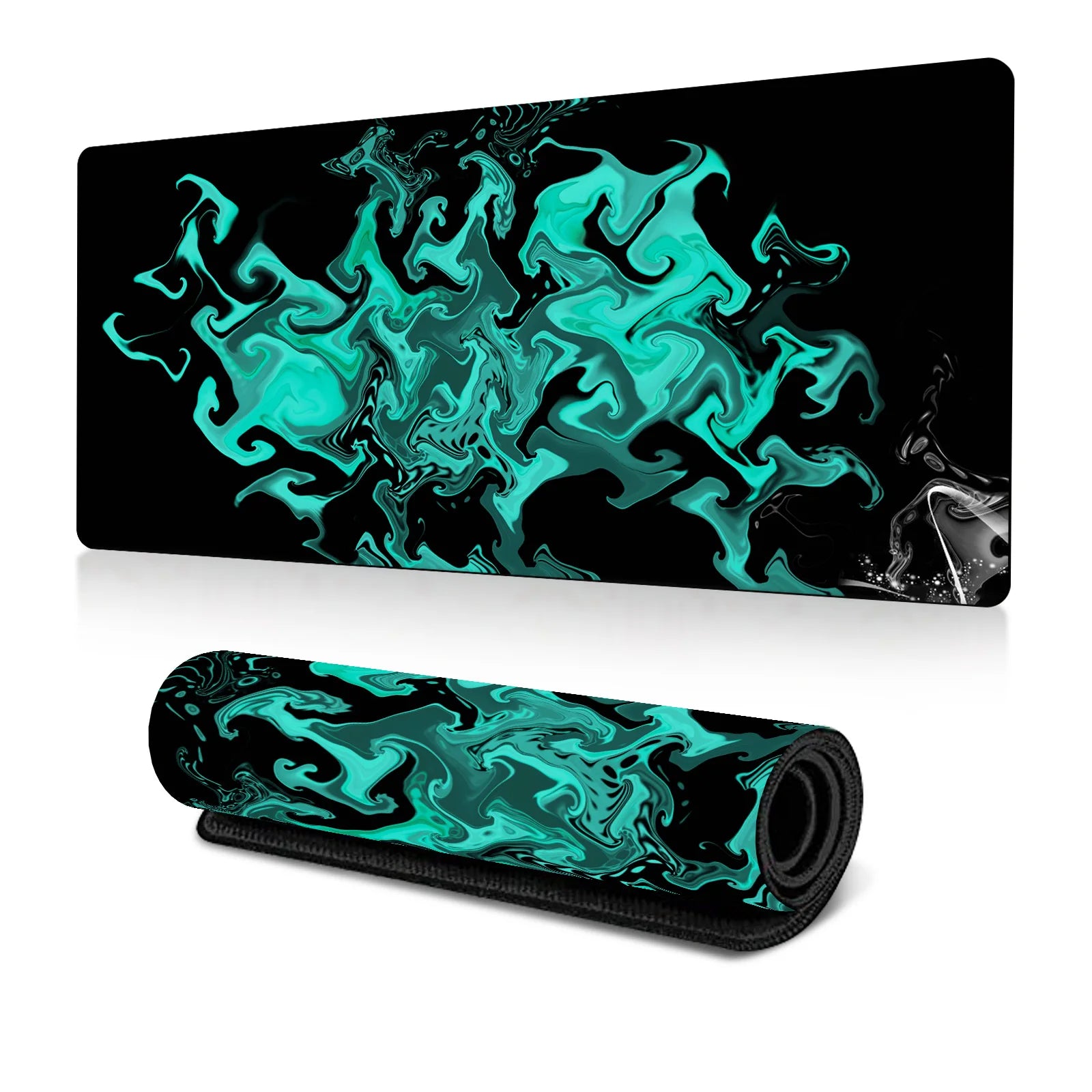 Abstract Fluid Mouse Pad Large Thermal Transfer for Laptop Keyboard Office Desk Pad Natural Rubber Big Mouse Pad-15