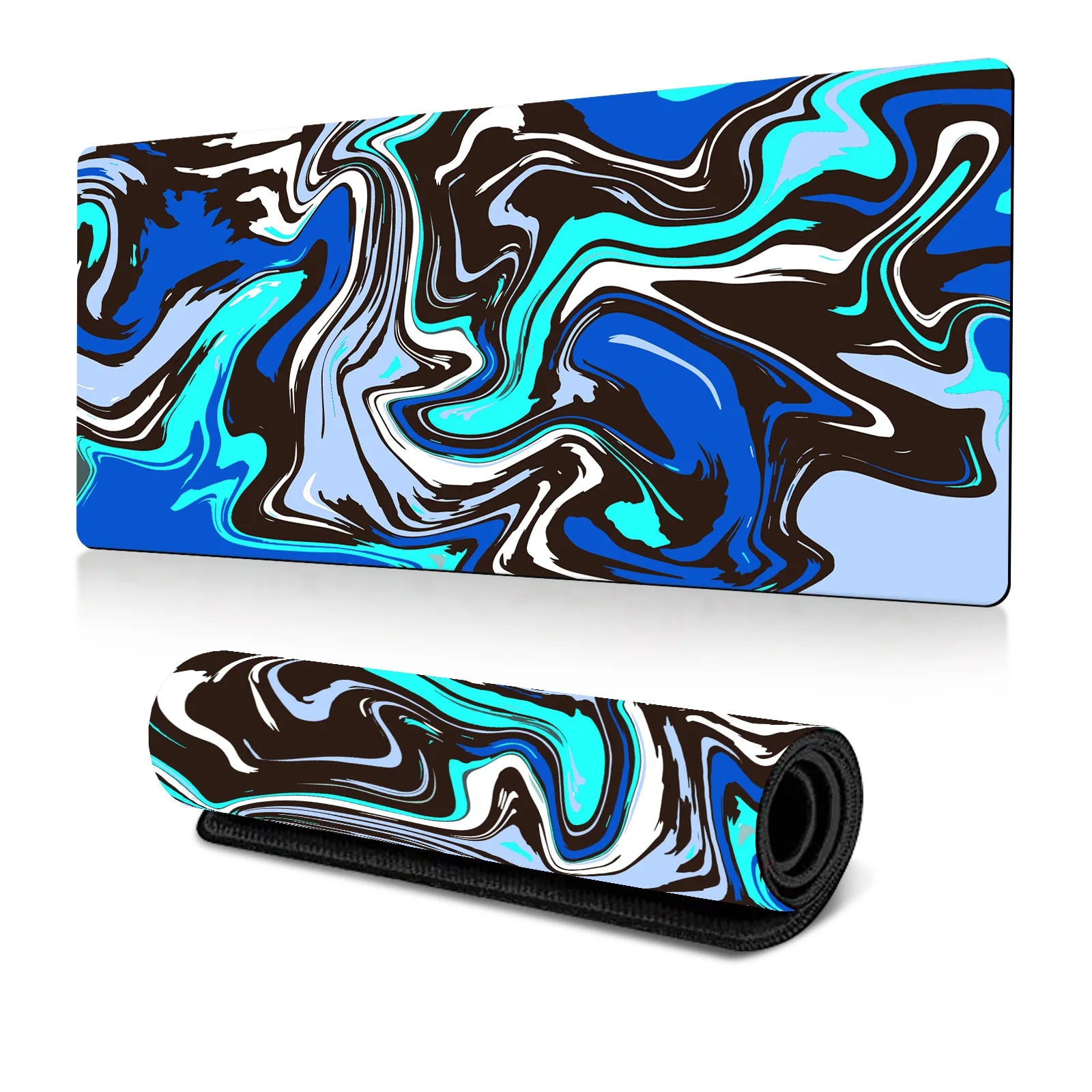 Abstract Fluid Mouse Pad Large Thermal Transfer for Laptop Keyboard Office Desk Pad Natural Rubber Big Mouse Pad-23