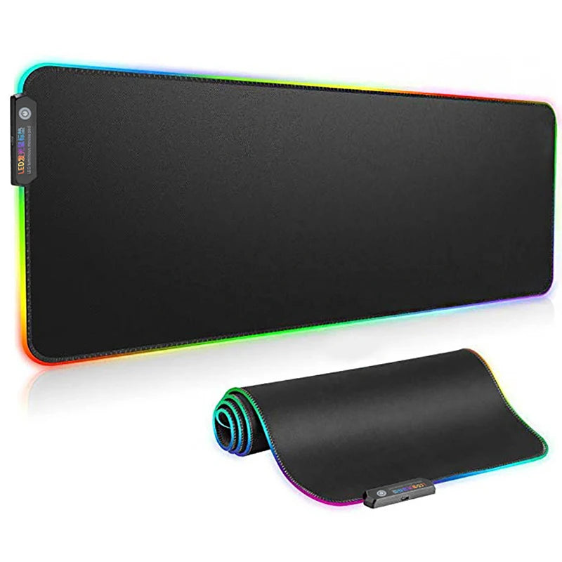 RGB Keyboard Mouse Pad LED Light Mousepad Desk-mat Colorful Surface Waterproof Multi-size Non-slip Mice Pad-0