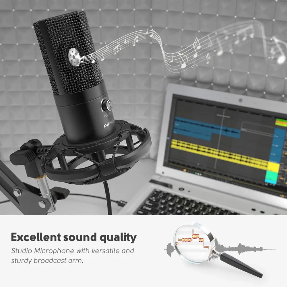 FIFINE T669 – Professional USB Recording Microphone | Complete Studio Bundle