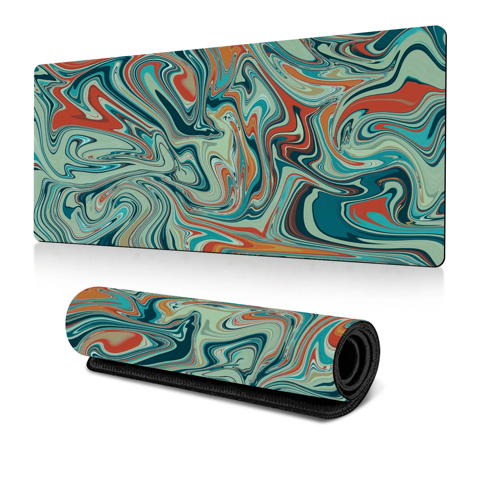 Abstract Fluid Mouse Pad Large Thermal Transfer for Laptop Keyboard Office Desk Pad Natural Rubber Big Mouse Pad-19
