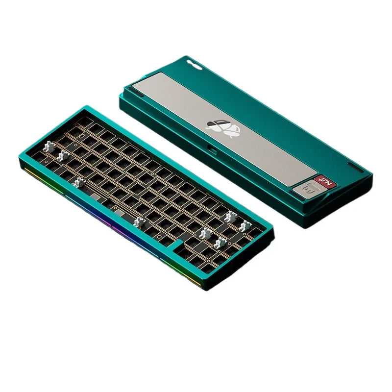 Weikav Nut65 Aluminum Mechanical Gaming Keyboard Kit with Gasket Structure Leaf Spring FR4 Plate Tri Mode 6000mAh Power Source-11