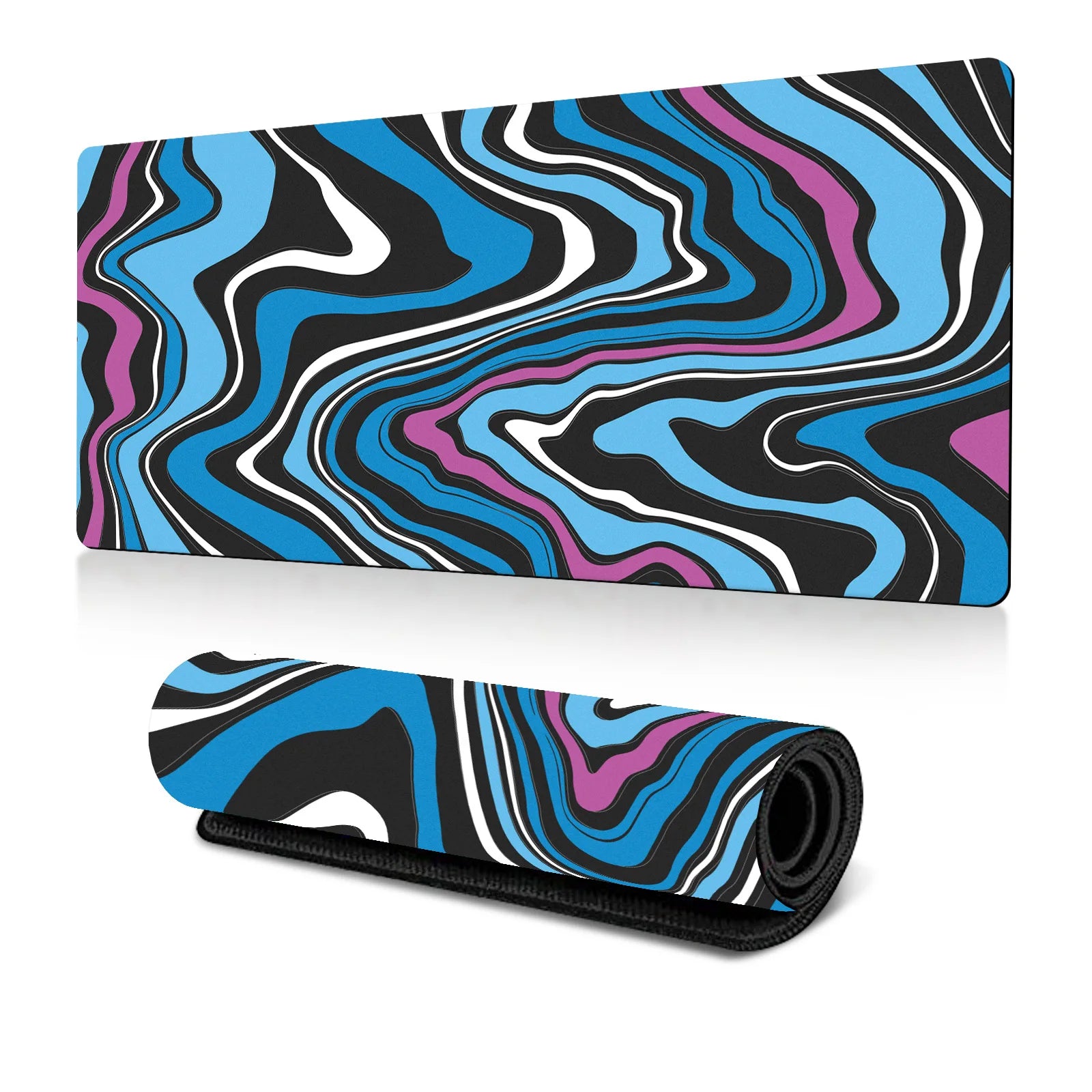 Abstract Fluid Mouse Pad Large Thermal Transfer for Laptop Keyboard Office Desk Pad Natural Rubber Big Mouse Pad-32