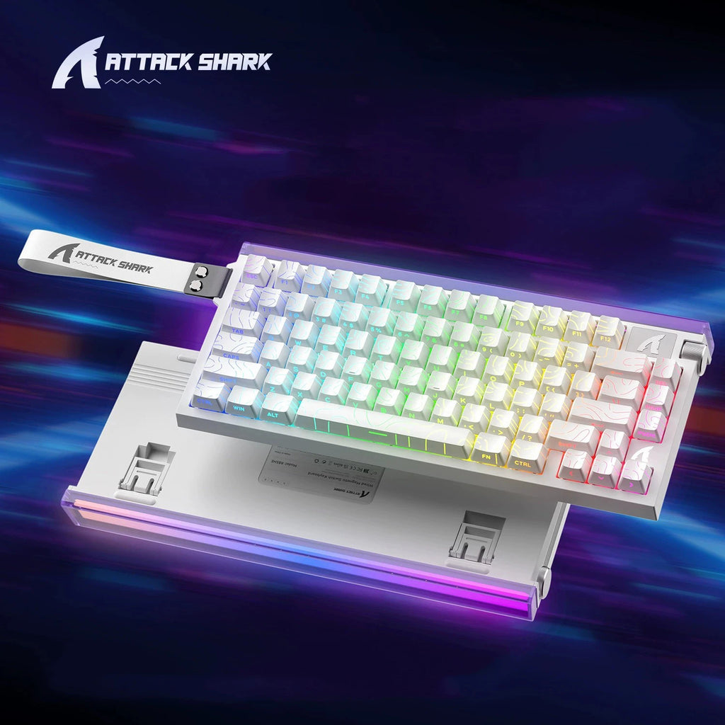 Attack Shark R85HE Magnetic Axis Mechanical Keyboard with Lightbox Wired RGB Gaming Low Latency RT Keyboard-0