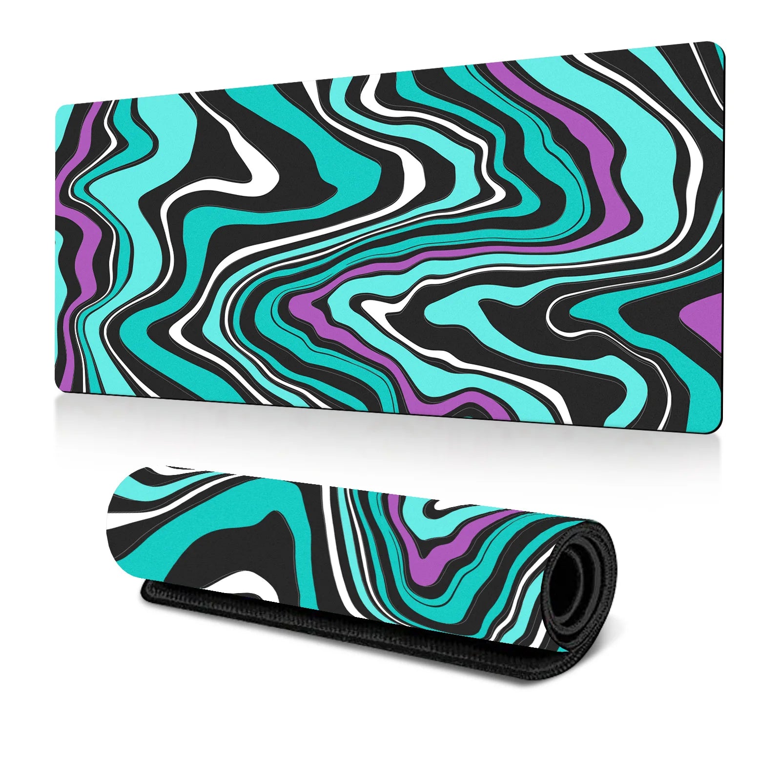 Abstract Fluid Mouse Pad Large Thermal Transfer for Laptop Keyboard Office Desk Pad Natural Rubber Big Mouse Pad-21