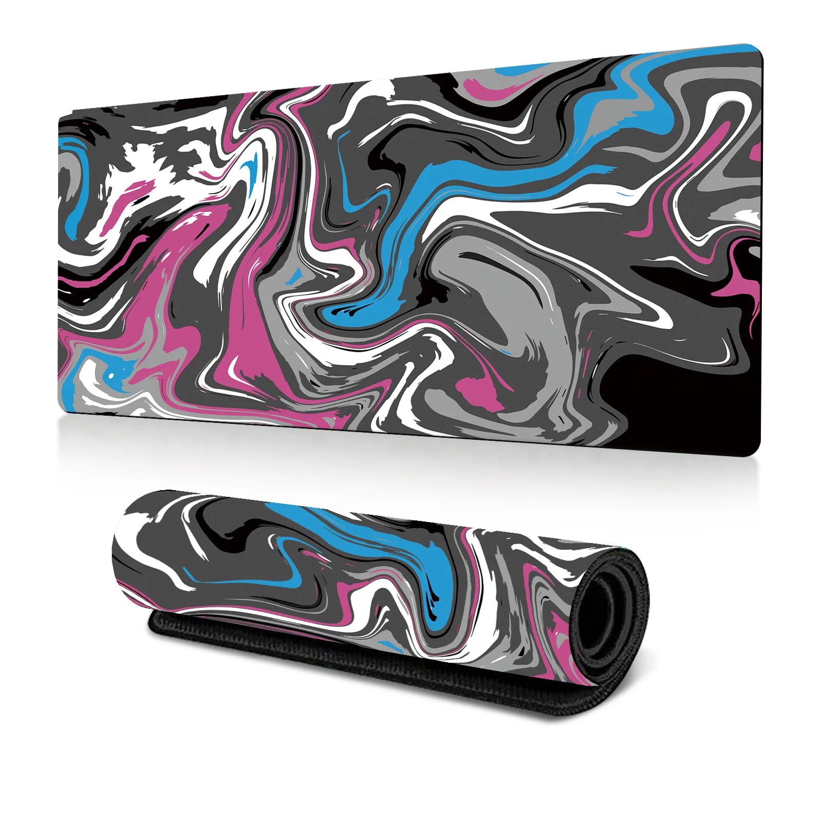 Abstract Fluid Mouse Pad Large Thermal Transfer for Laptop Keyboard Office Desk Pad Natural Rubber Big Mouse Pad-41