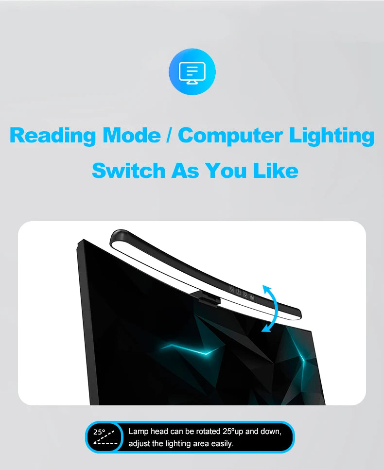 Lumina Pro: Dual-Source Monitor Light Bar with RGB Backlight