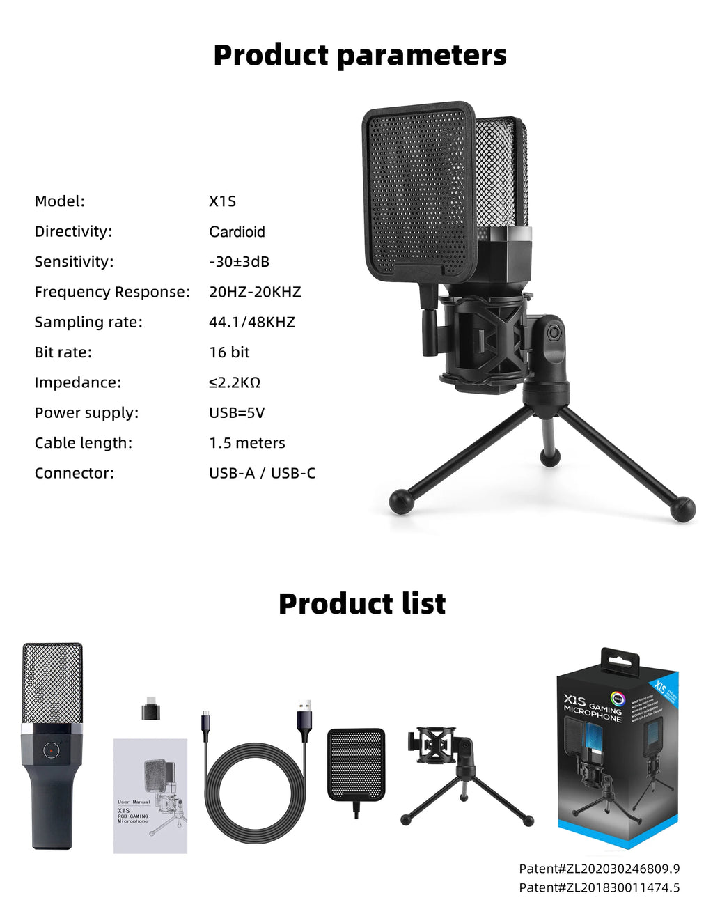Microphone Titan USB: Professional RGB Streaming Kit