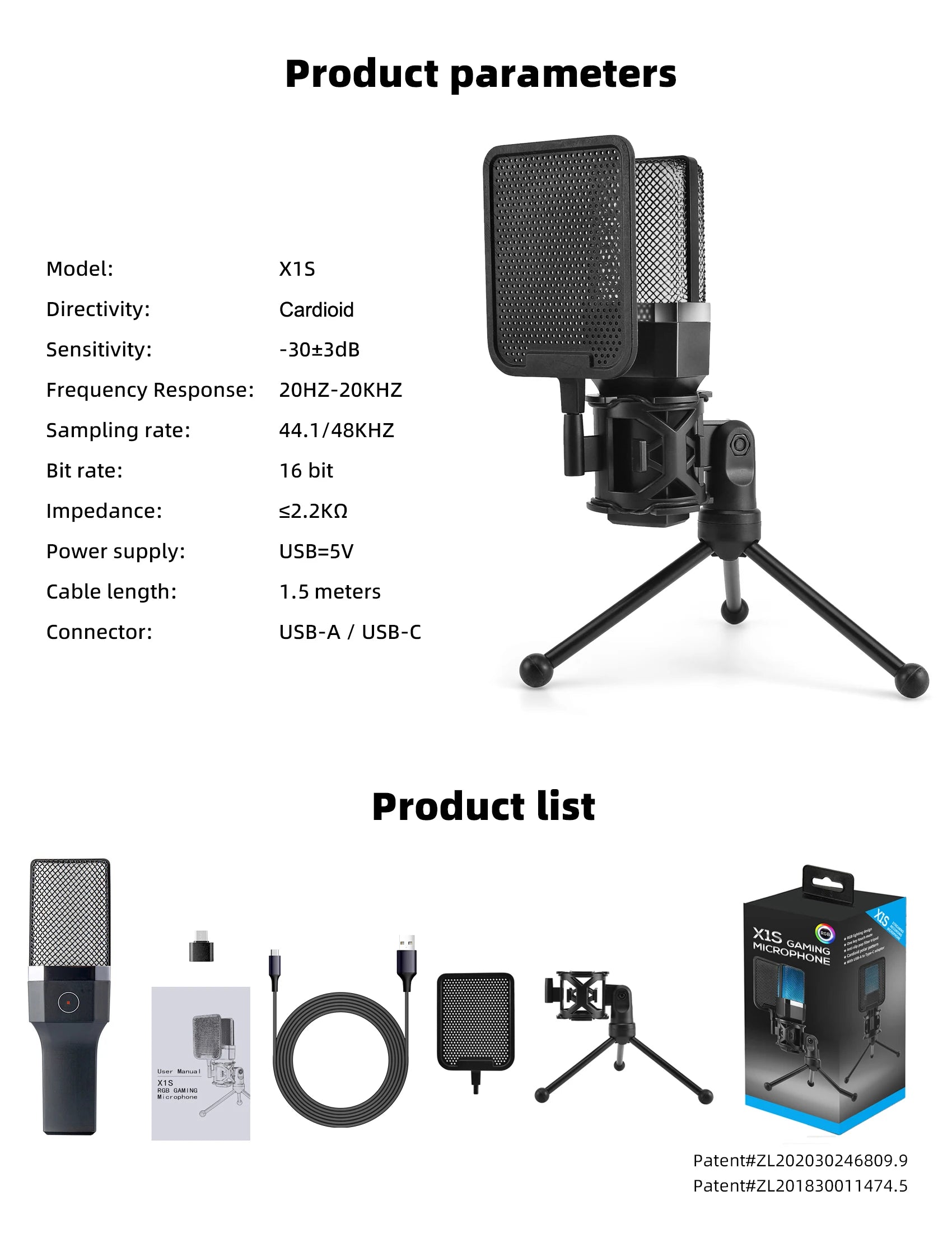 Microphone Titan USB: Professional RGB Streaming Kit