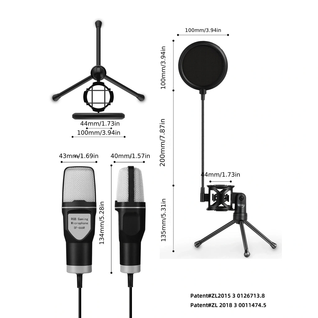 Microphone Titan USB: Professional RGB Streaming Kit