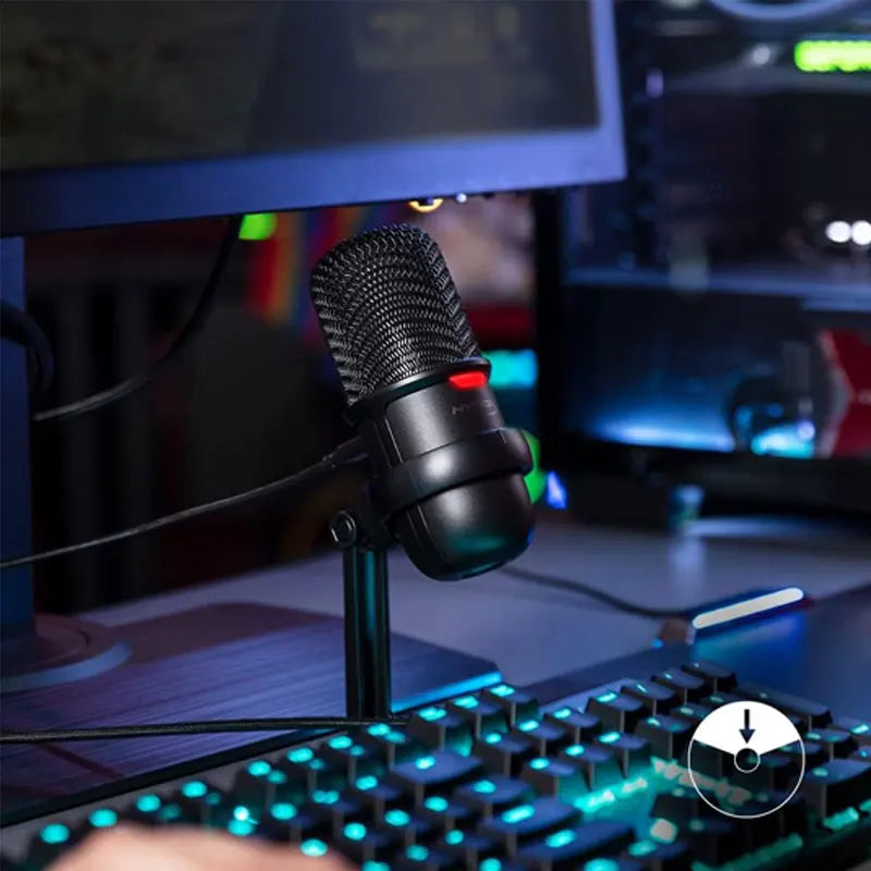 HyperX SoloCast | USB Condenser Gaming Microphone with Tap-to-Mute