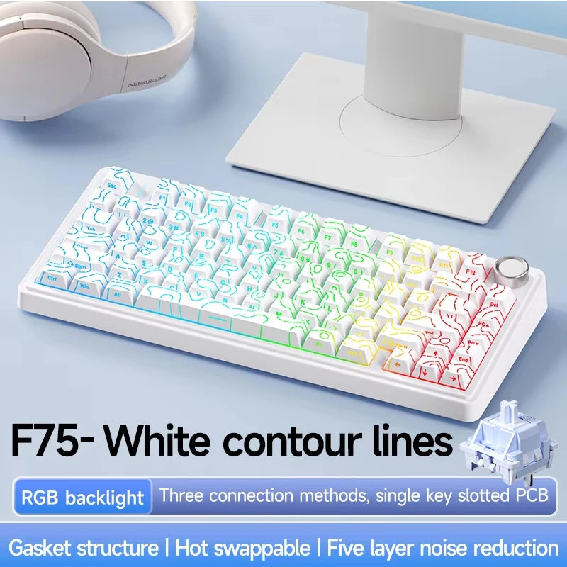 Aula F75 Pro Keyboard: Tri-Mode Gasket Mechanical Edition