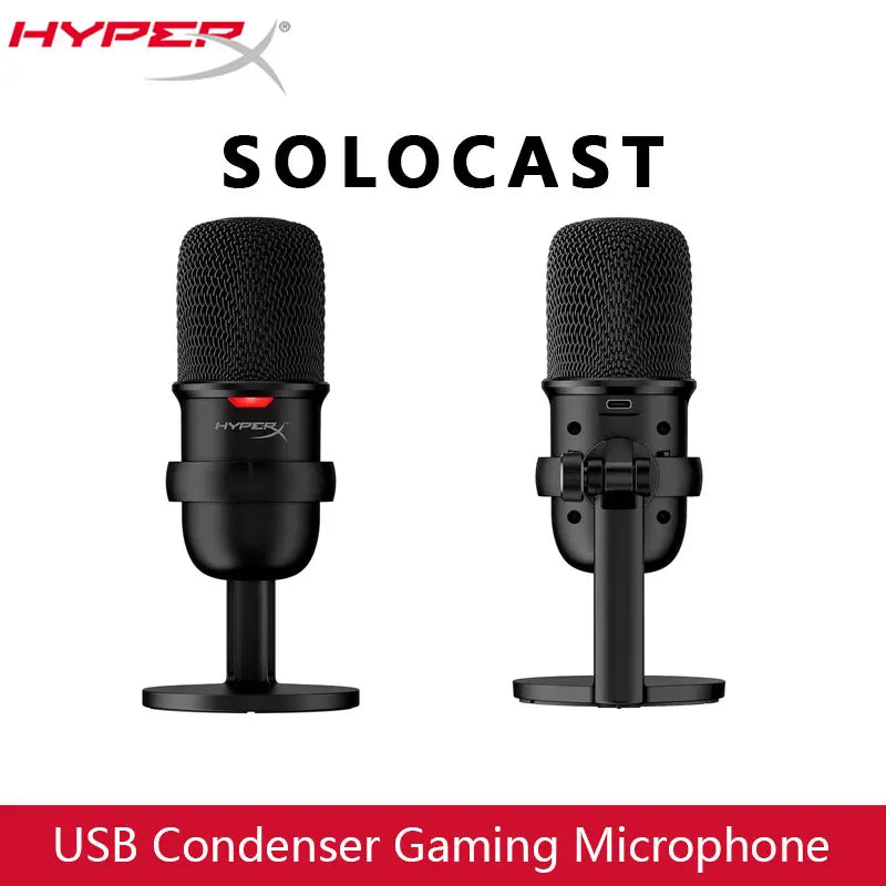 HyperX SoloCast | USB Condenser Gaming Microphone with Tap-to-Mute