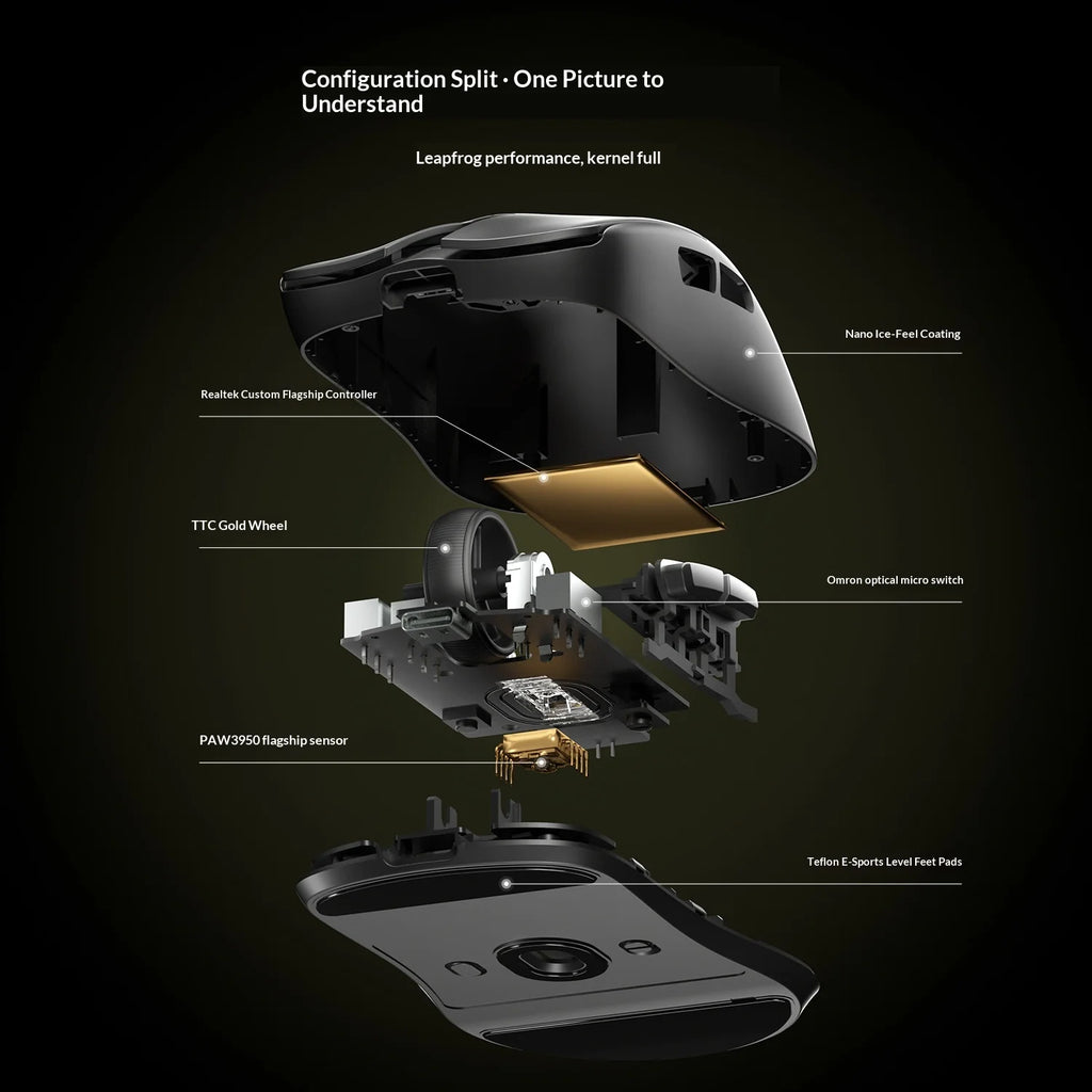 AULA X9 Max Ultra | PAW3950 Sensor & Dual 8KHz Wireless Gaming Mouse