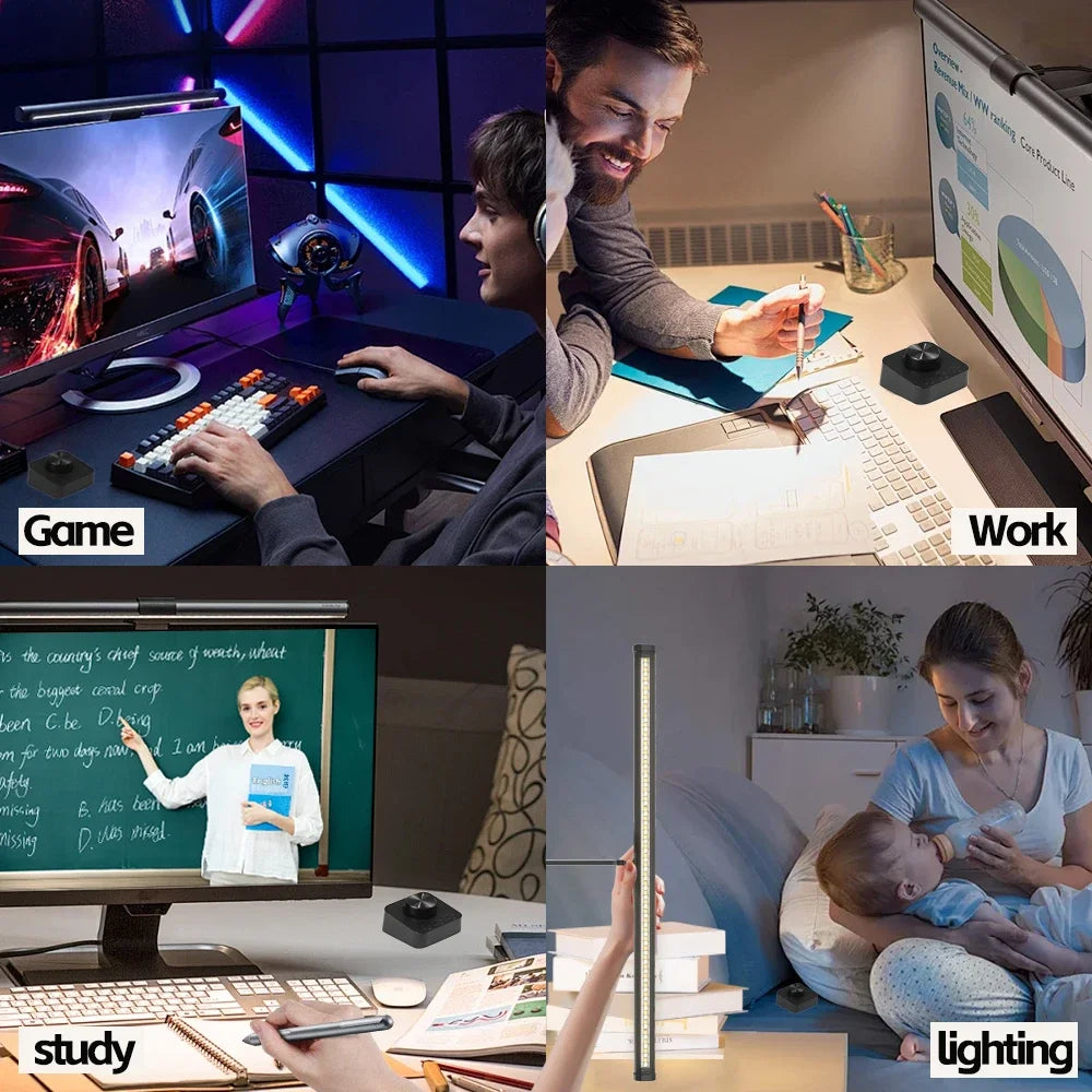 Lumina Pro: Dual-Source Monitor Light Bar with RGB Backlight