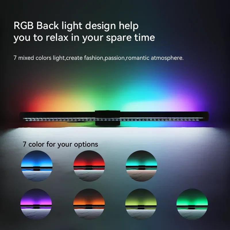 Lumina Pro: Dual-Source Monitor Light Bar with RGB Backlight