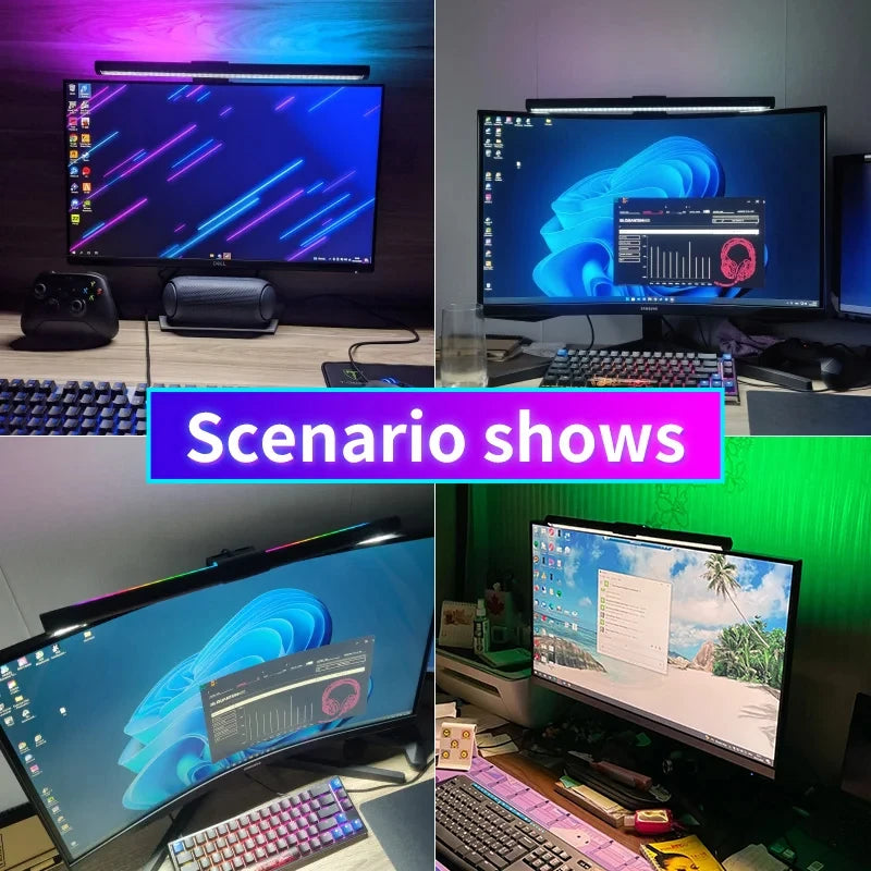 Lumina Pro: Dual-Source Monitor Light Bar with RGB Backlight