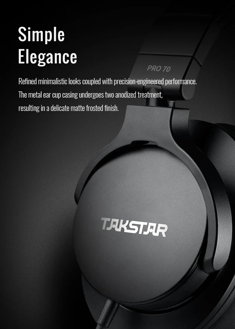 TAKSTAR PRO 70 – Fully Enclosed Professional Monitoring Headphones (Foldable)