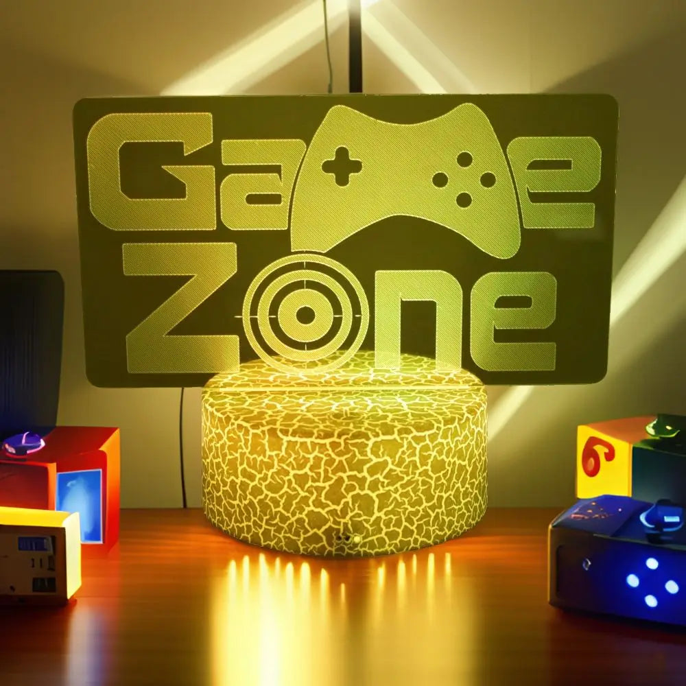 NEON GAMER 3D LED Lamp | RGB Night Light for Gaming Room Setup