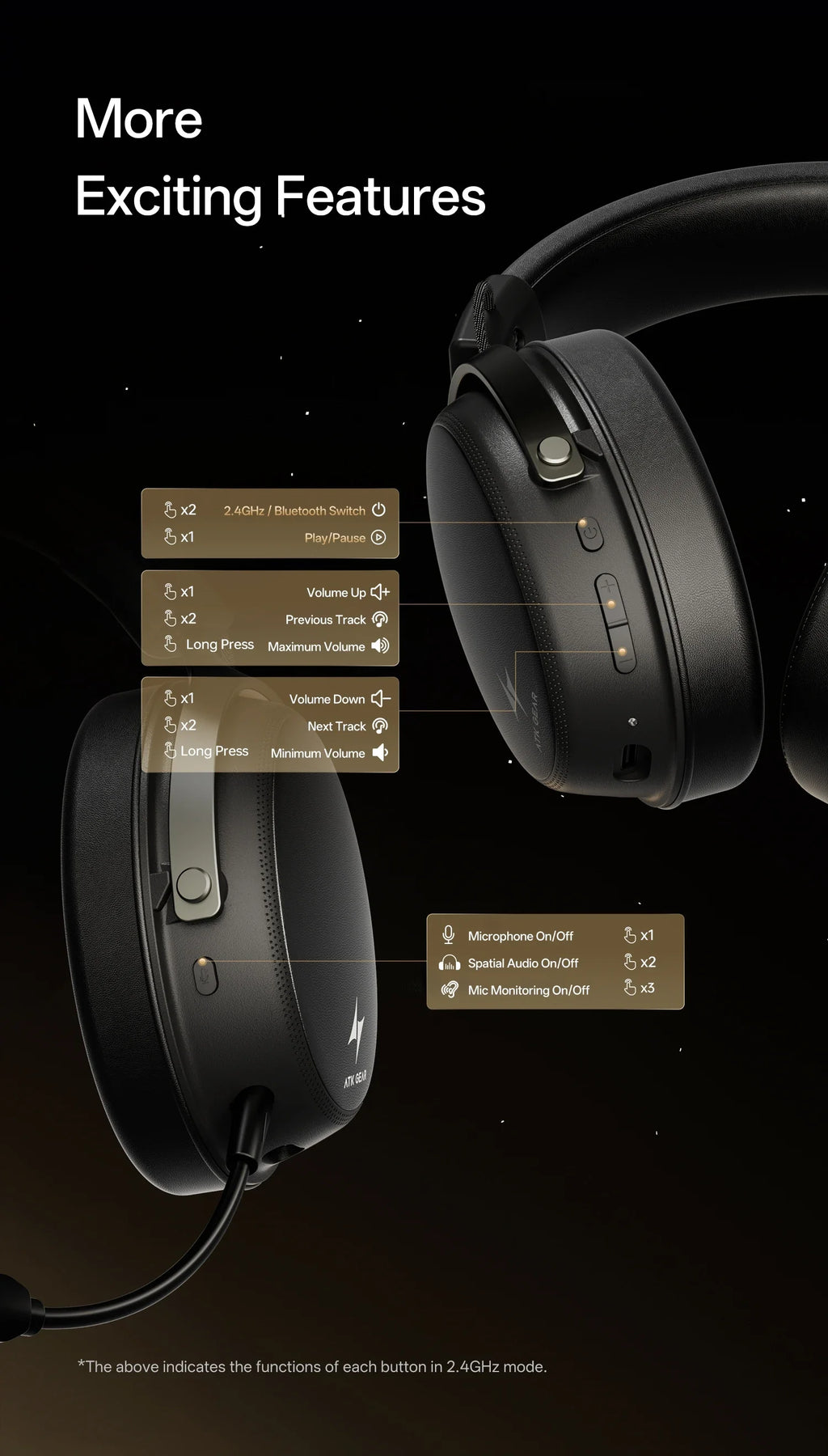 ATK N9 Pro/Ultra E-sports Edition: Low Latency 2.4GHz Wireless Headphone