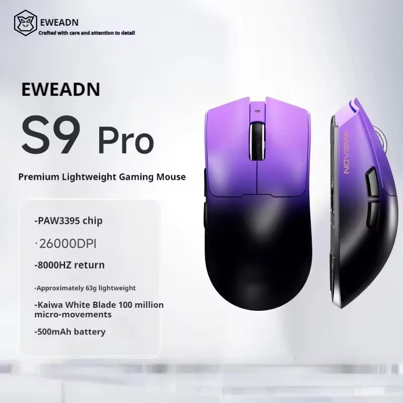 EWEADN S9 Pro: PAW3395 Professional Wireless Mouse 8K Hz