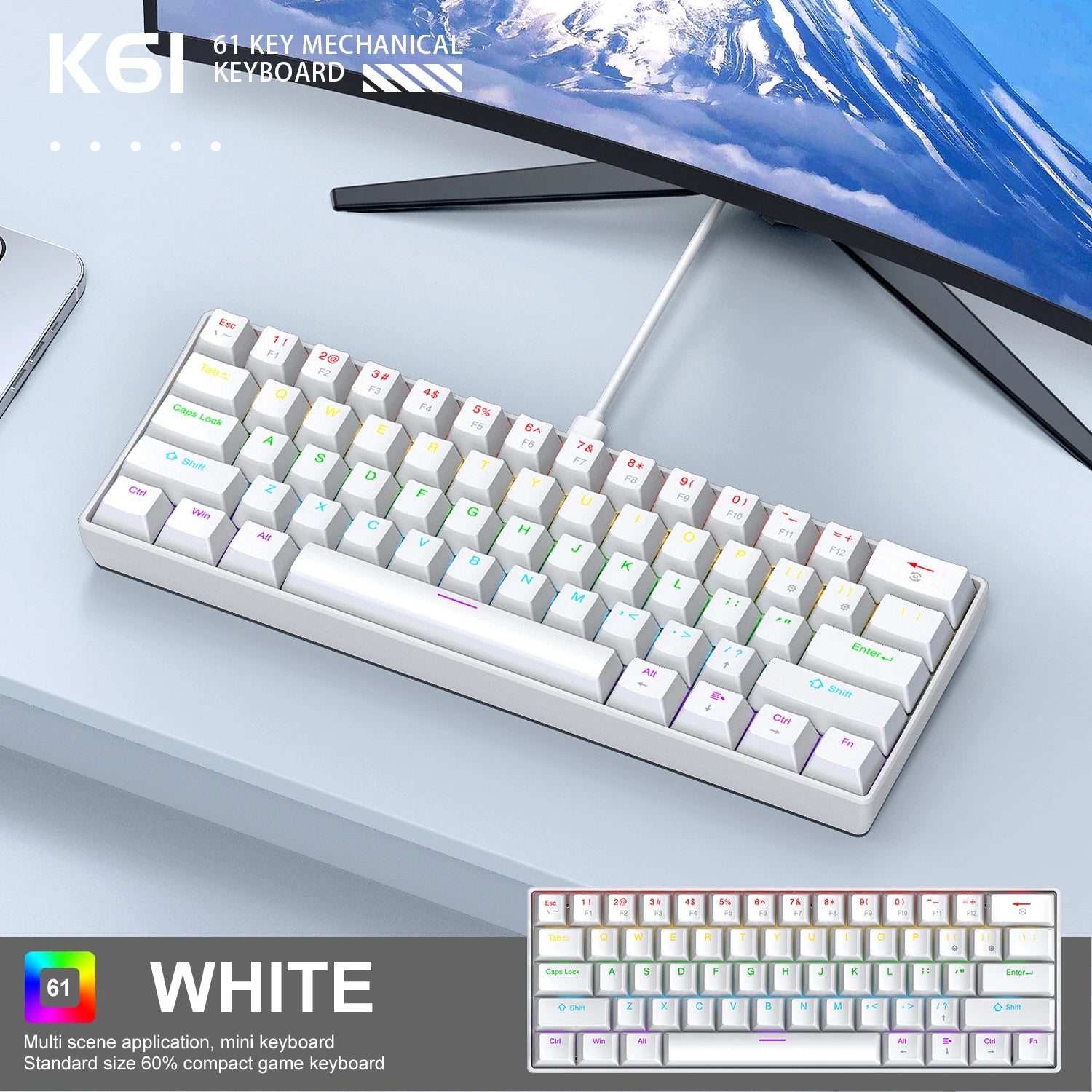 Pulse 60 Keyboard: Mechanical RGB Gaming Edition
