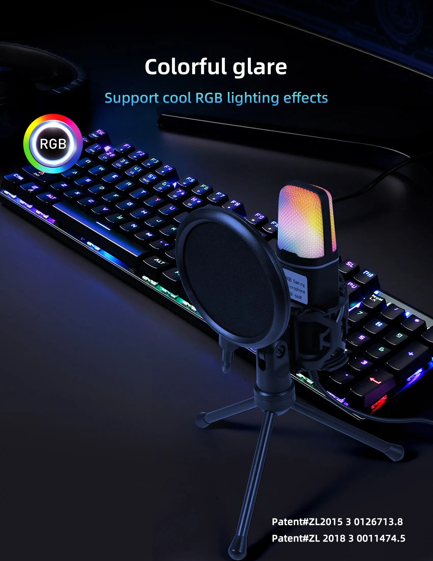 Microphone Titan USB: Professional RGB Streaming Kit