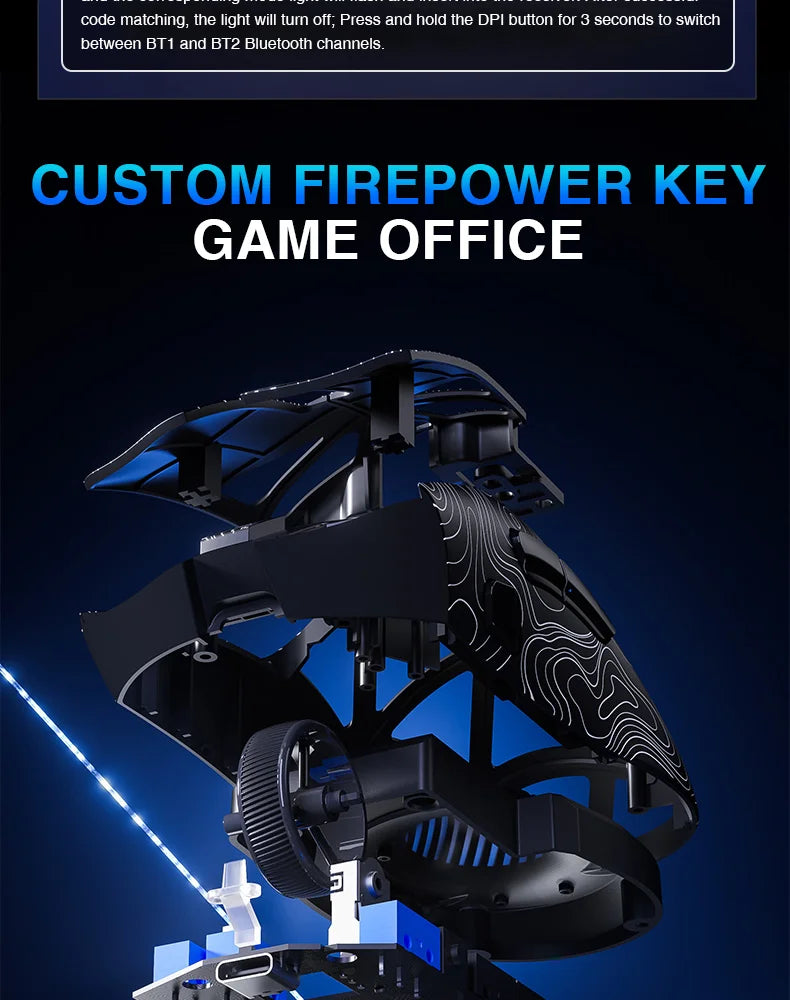 AULA SC620 – Mouse Gamer Wireless | Fire Button & RGB Lighting Effects