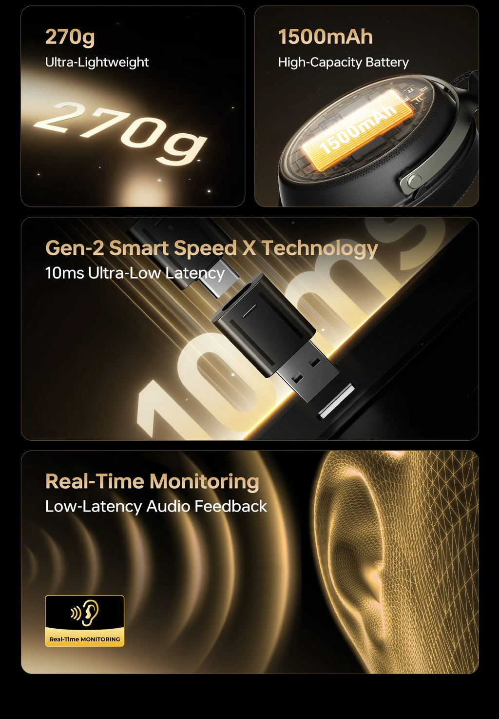 ATK N9 Pro/Ultra E-sports Edition: Low Latency 2.4GHz Wireless Headphone