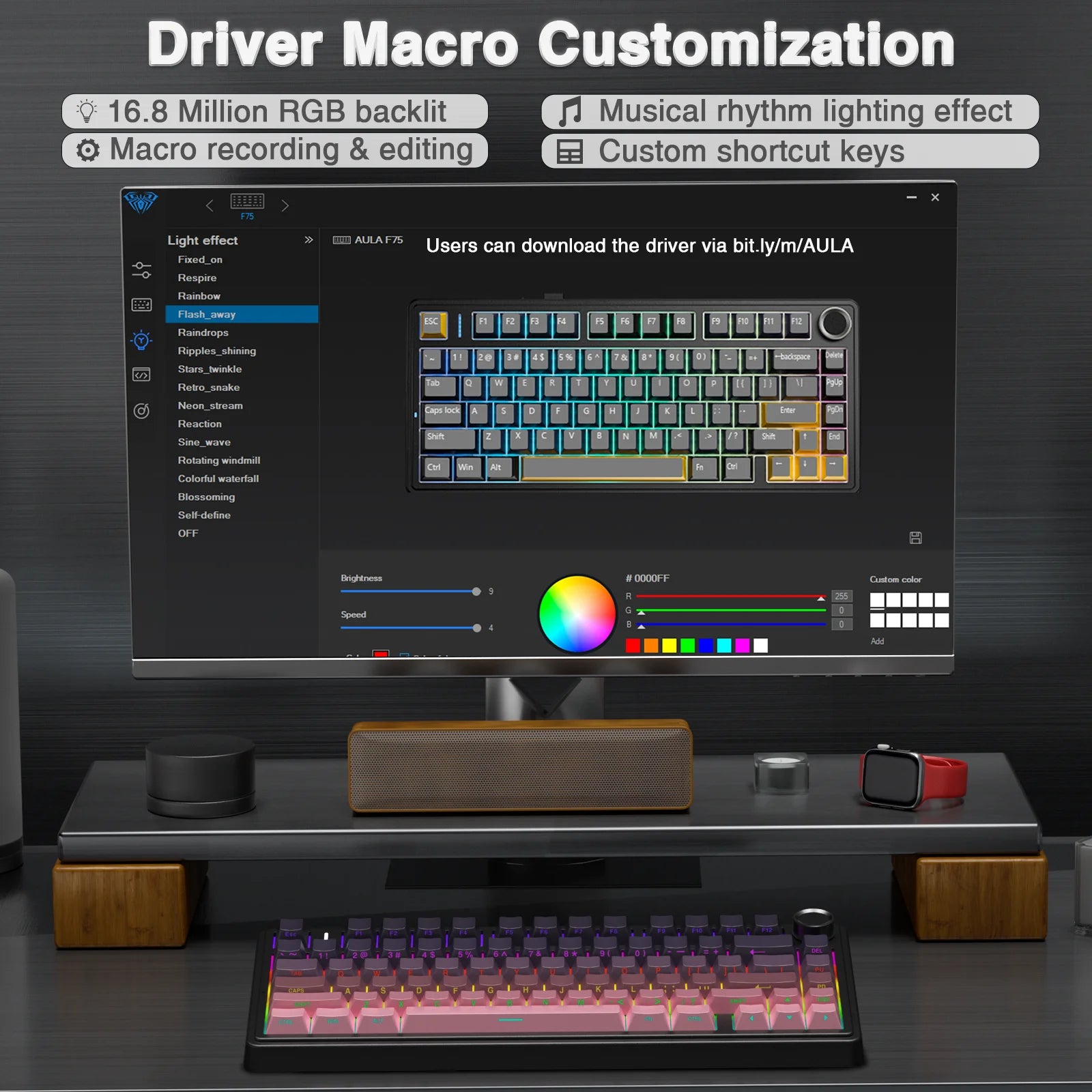 Aula F75 Pro Keyboard: Tri-Mode Gasket Mechanical Edition
