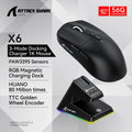 Attack Shark X6: Tri-Mode Wireless Gaming Mouse with Charging Dock