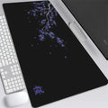 Sakura Anime XXL Gaming Desk Mat – Gray Cherry Blossom Keyboard Pad