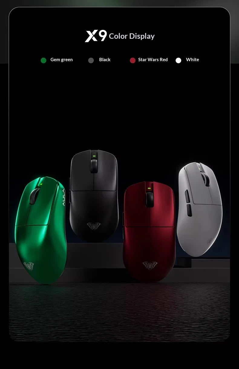 AULA X9 Max Ultra | PAW3950 Sensor & Dual 8KHz Wireless Gaming Mouse