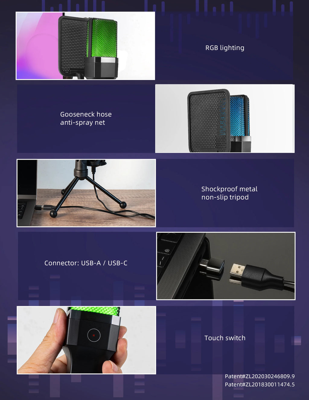 Microphone Titan USB: Professional RGB Streaming Kit