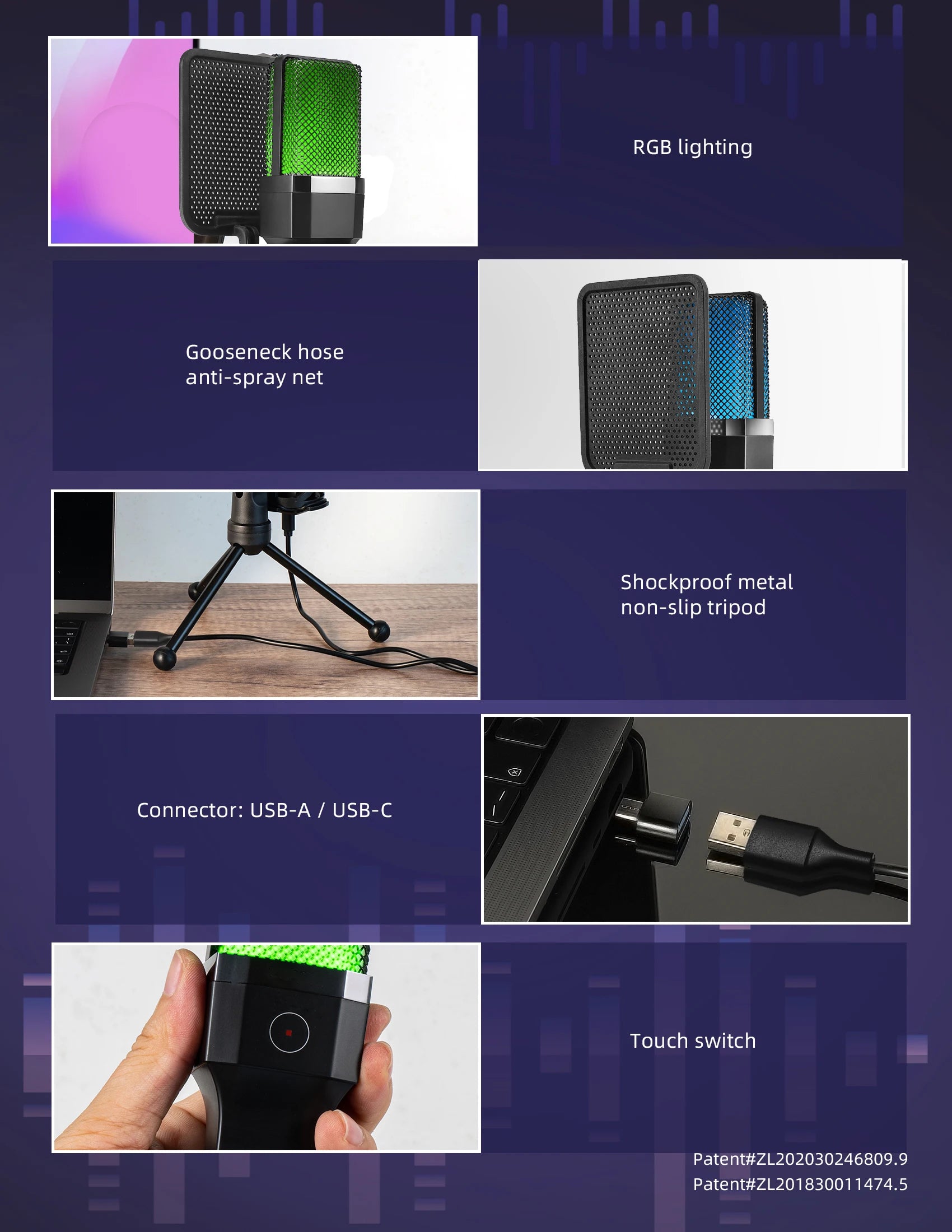 Microphone Titan USB: Professional RGB Streaming Kit