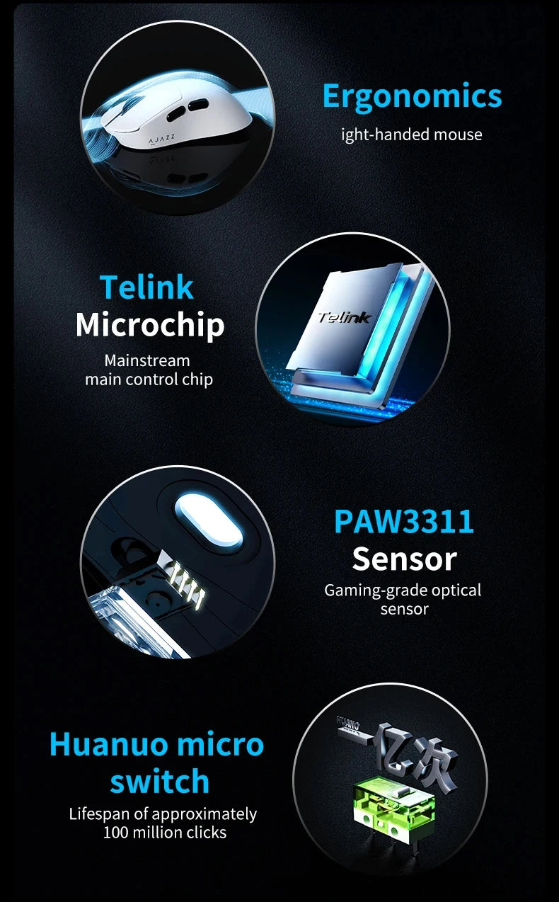 AJAZZ AJ179 – Professional Wireless Mouse with Magnetic Attraction Charging