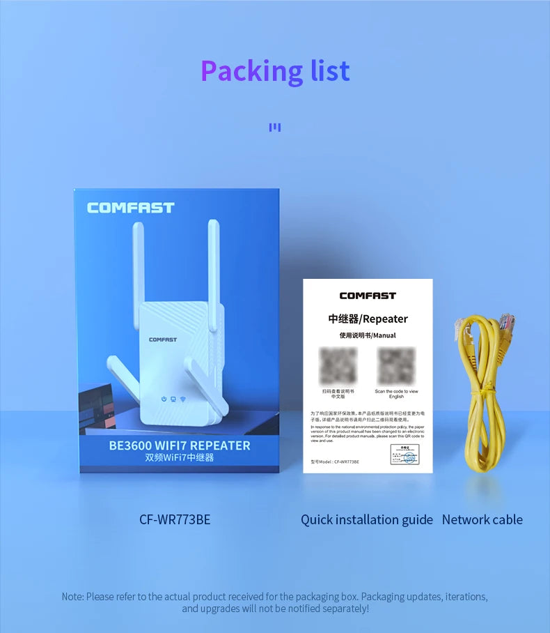 Comfast WiFi 7 Booster: 3600Mbps Ultra-Speed Range Extender