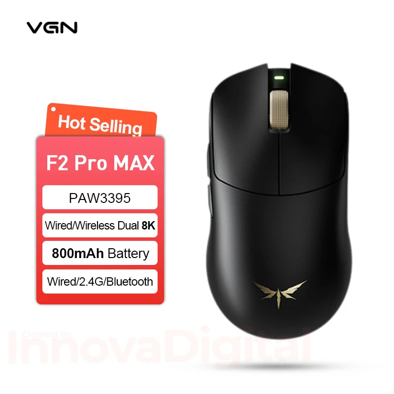 VXE Dragonfly F2 Ultra: PAW3950 Flagship 8K Wireless Mouse