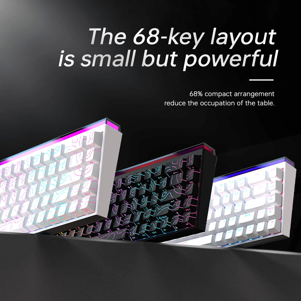 NK68 Terrain Keyboard: RGB Light Bar Mechanical Edition