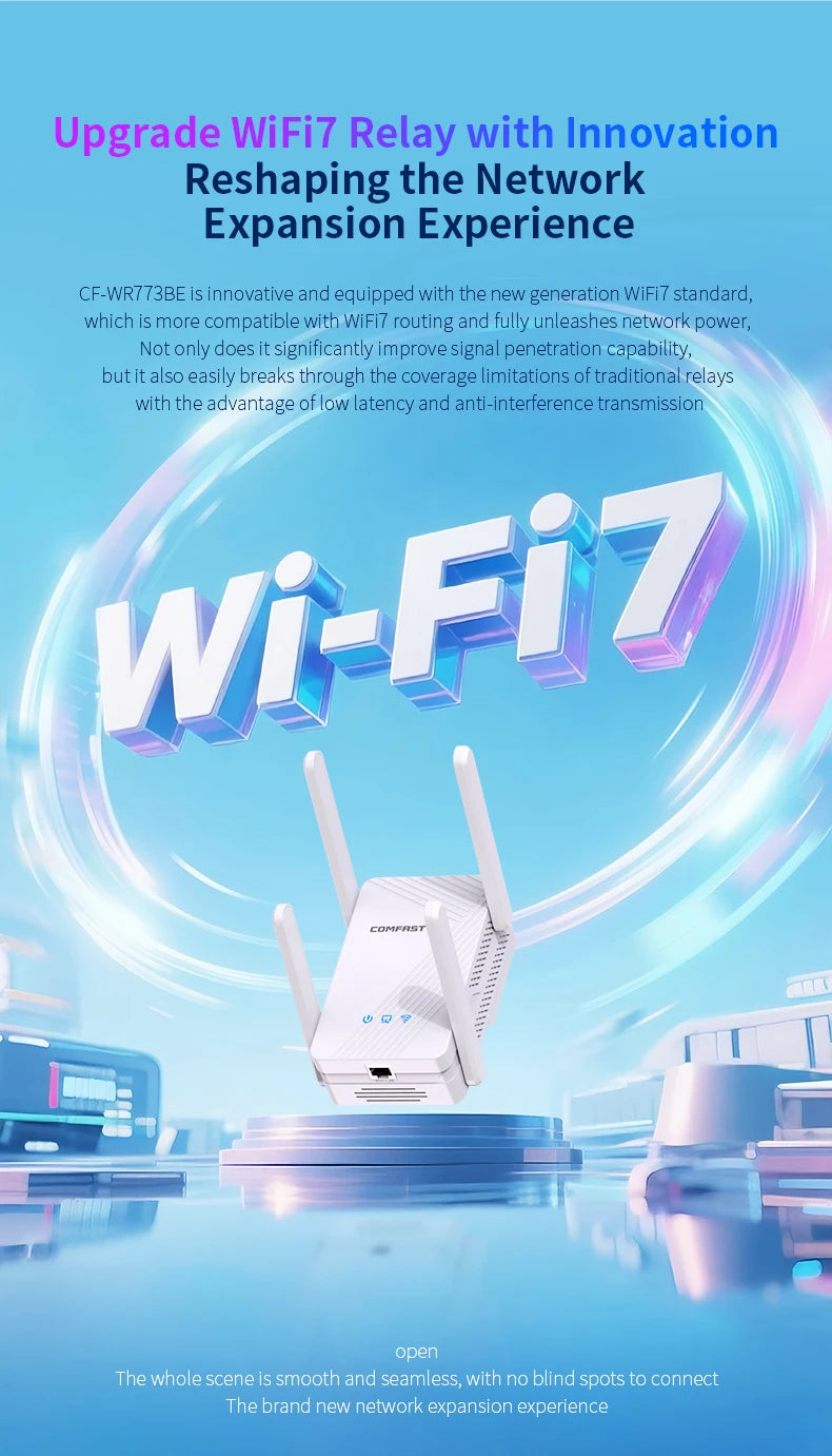 Comfast WiFi 7 Booster: 3600Mbps Ultra-Speed Range Extender
