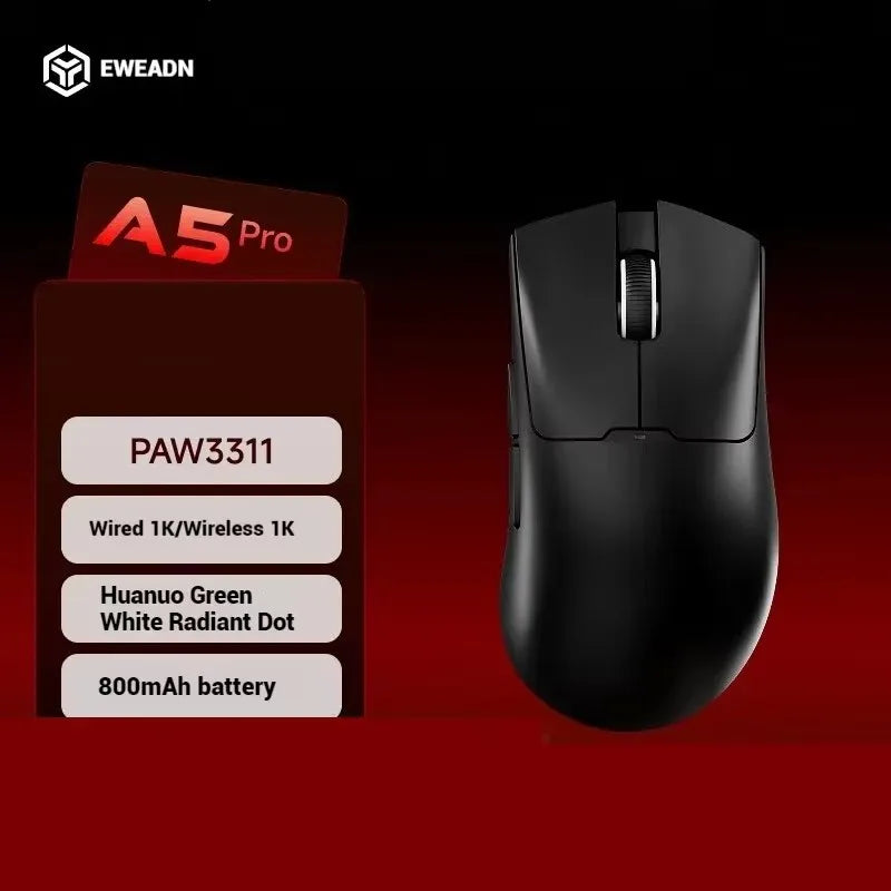 EWEADN A5 Pro Ultra-Light | Sensor PAW3395 26K DPI & Tri-Mode