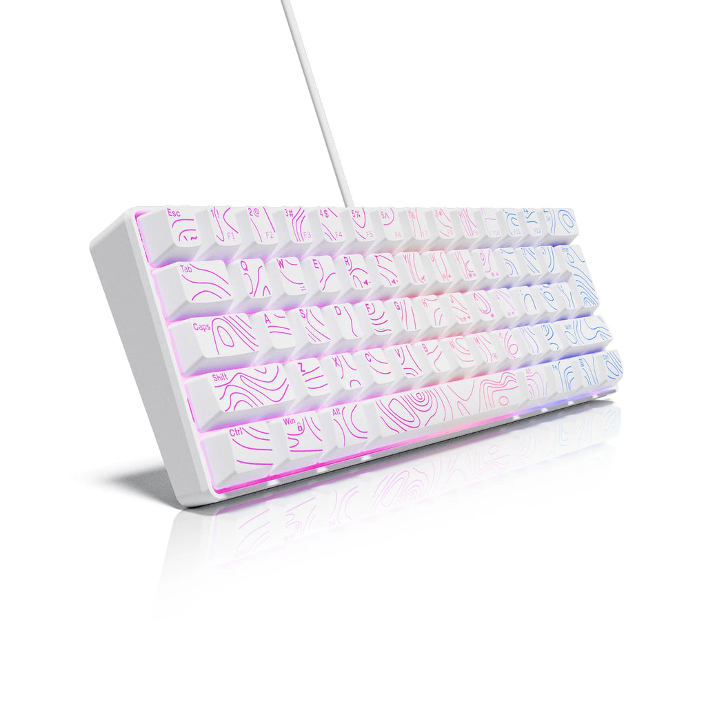 Ghost 60 Keyboard: Compact White RGB Edition