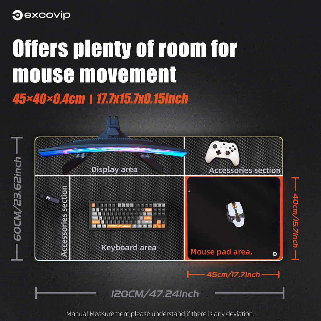 EXCO Ultral Pro Gaming Mouse Pad | X-Soft Poron Base for Valorant & CS2