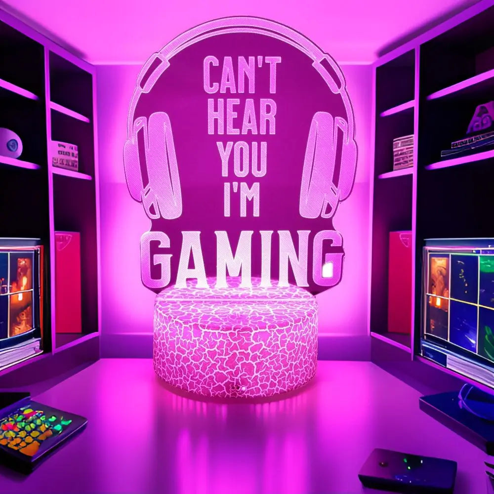 NEON GAMER 3D LED Lamp | RGB Night Light for Gaming Room Setup