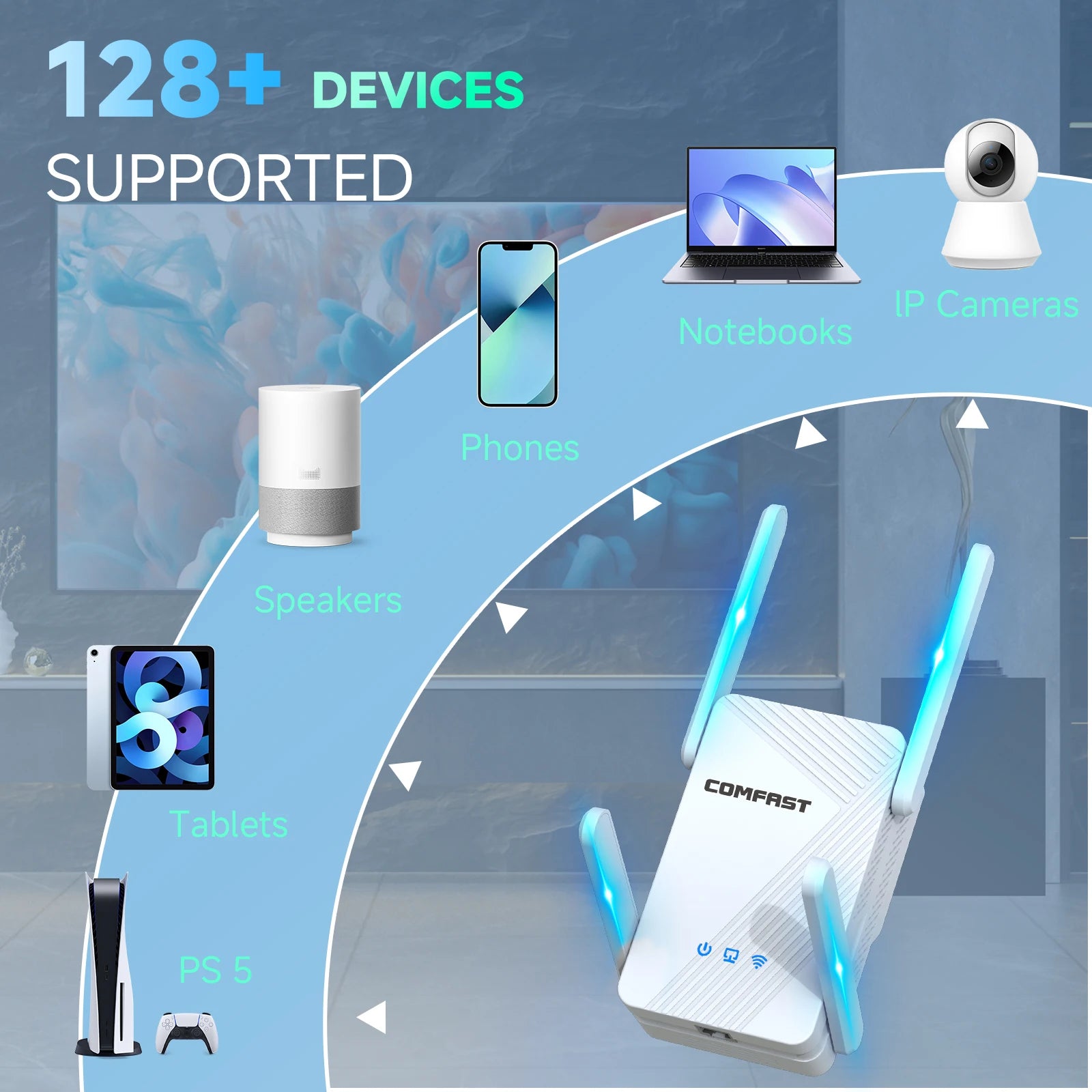 Comfast WiFi 7 Booster: 3600Mbps Ultra-Speed Range Extender