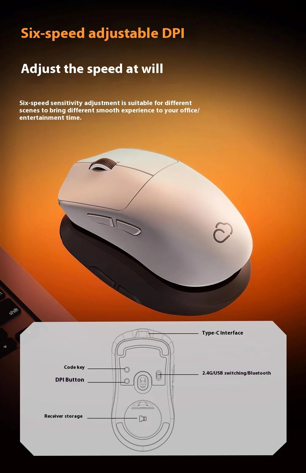 EWEADN X23 Pro – High-Performance Wireless Mouse | 12K DPI Precision