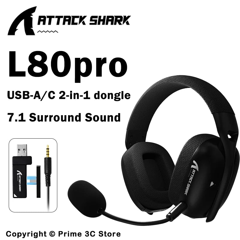 ATTACK SHARK L80 PRO – Professional 3-Mode Wireless Series | Ultra-Light Design